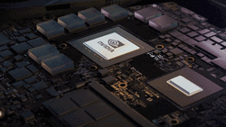 Nvidia Computer Chip Branches Light Up GIF