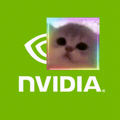 Nvidia Logo With Cat GIF