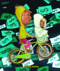 Nwo Donald Trump Hillary Clinton Bike Meme GIF
