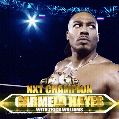NXT Champion Carmelo Hayes Advertisement GIF