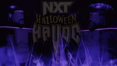 NXT Halloween Haudoc Logo On Dark Background GIF