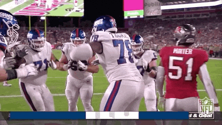 Ny Giants In Circle Formation After Touchdown GIF