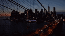 NYC Brooklyn Bridge Evening GIF