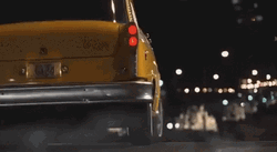 NYC Cab Christmas Night GIF