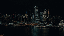NYC Manhattan Night Skyline GIF