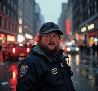 NYC Police Man GIF