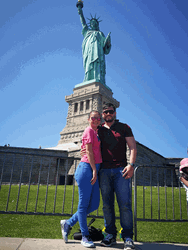 NYC Statue Of Liberty Tourists GIF