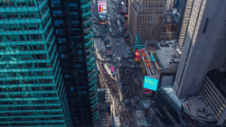 NYC Times Square Aerial GIF