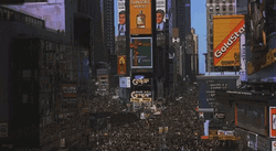 NYC Times Square Crowd 90S GIF