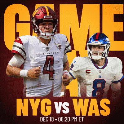 Nyg And Was Are Playing A Game On December 18 GIF