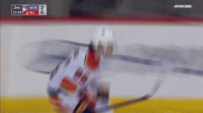 NYR Vs NJ Hockey Game GIF