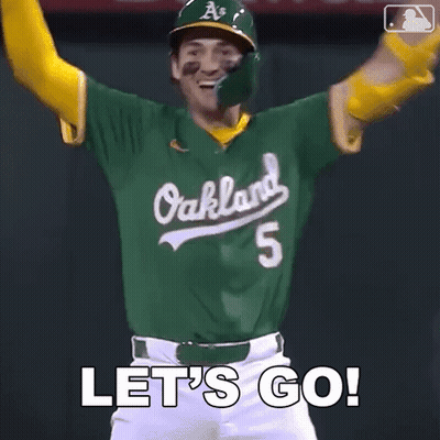 Oakland Athletics Baseball Player Celebrating GIF