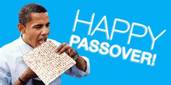 Obama Eating Passover Food