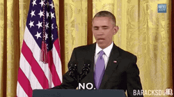 Obama Shaking Head No GIF