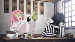 Obanai And Joyful Mitsuri GIF