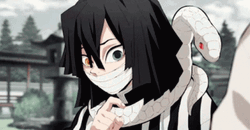 Obanai Iguro Talking With Covered Mouth GIF
