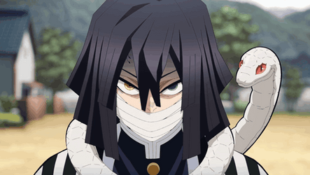 Obanai Serious Face While Talking GIF