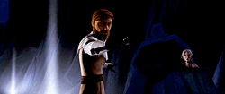 Obi Wan Kenobi Holding Lightsaber Animation GIF
