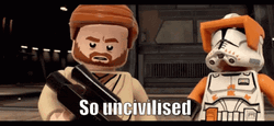 Obi Wan Kenobi Lego Star Wars So Uncivilised GIF