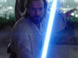Obi Wan Ready To Fight With Lightsaber