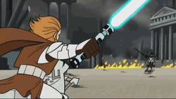 Obi Wan Sword Fighting Animation GIF