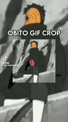 Obito From Naruto Is Sitting On A Wall In A Gif . GIF