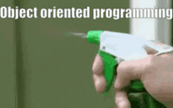 Object Oriented Programming Spray Bottle GIF