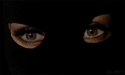 Observing Eyes Ski Mask On GIF