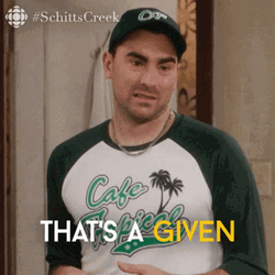 Obviously Dan Levy Schitt's Creek GIF