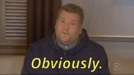 Obviously James Corden Interview GIF
