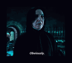 Obviously Professor Severus Snape Harry Potter GIF