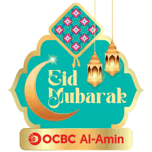 OCBC Al-Amin Eid Mubarak Logo Sticker