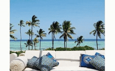Ocean View From Couch With Pillows GIF