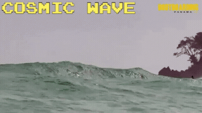 Ocean Wave With Cosmic Wave GIF