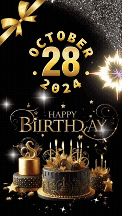 October 28Th Birthday Cake GIF