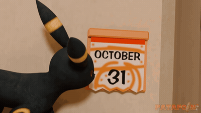October 31 Is Written On A Calendar Next To A Black Animal GIF