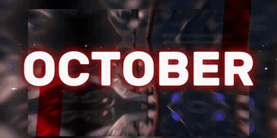 October On Red Background GIF