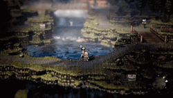 Octopath Traveler Flowing River GIF