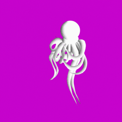 Octopus Drawing On Pink Background GIF
