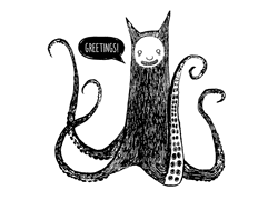 Octopus Greetings Animation GIF