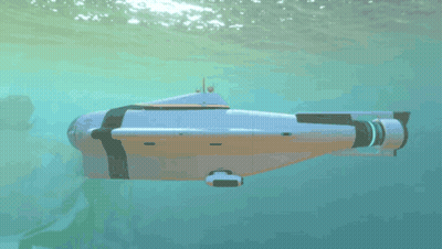 Octopus In Room With Emergency Exit Sign GIF