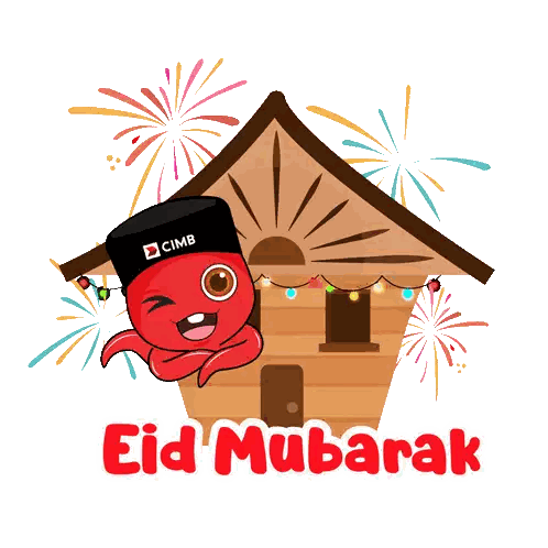 Octopus With Cimb Hat Fireworks Scene Sticker