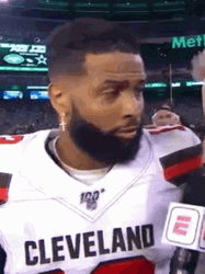 Odell Beckham Jr Answering The Sports Reporter GIF