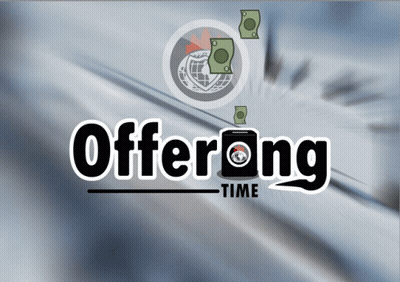 Offering Time Logo With Globe GIF