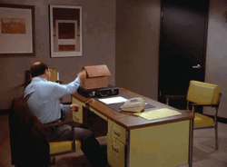 Office Bored George Costanza Drum GIF