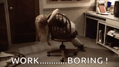 Office Cartoon With Clock GIF