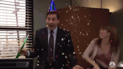 Office Celebration Confetti Steve Carell GIF