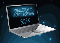 Office Greet Happy Birthday Boss Online GIF