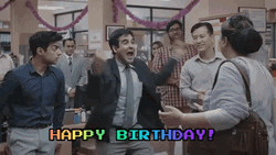 Office Greet Happy Birthday Boss Surprise GIF