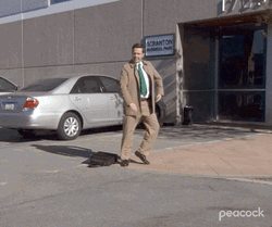 Office Guy Funny Moonwalk GIF